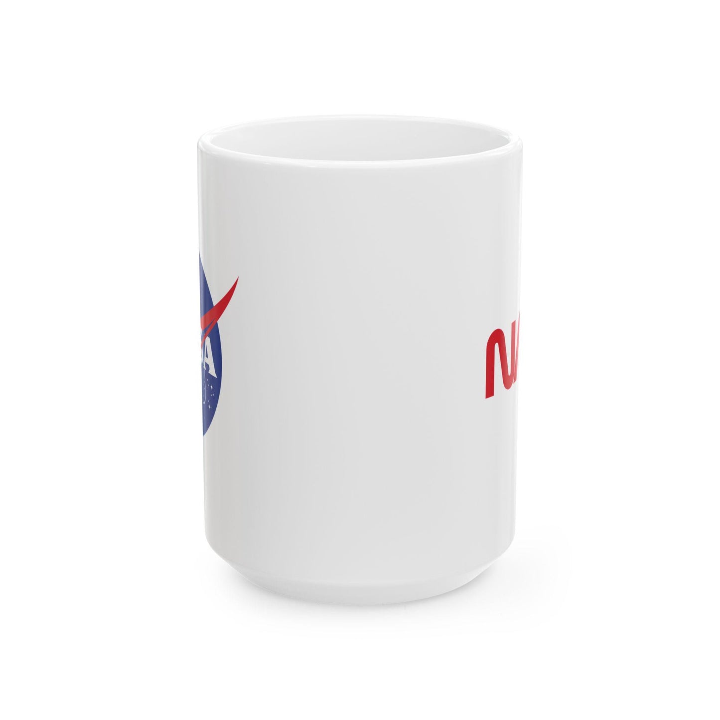 NASA Evolution Mug | Meatball and Worm Logo 15oz Ceramic Coffee Cup | Gift for Space Lovers, Astronauts, and Science Geeks