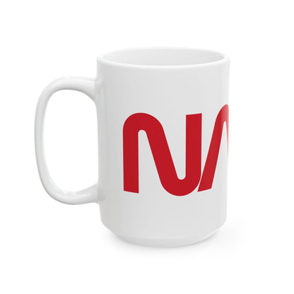 Blast Off with the Iconic NASA "Worm" Logo Ceramic Mug | NASA Ceramic Coffee Mug | 15oz | Space Lover Gift | Astronaut Mug
