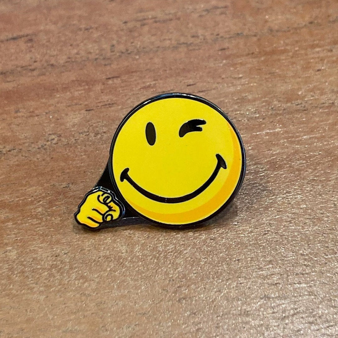 Happy Face Lapel Pin