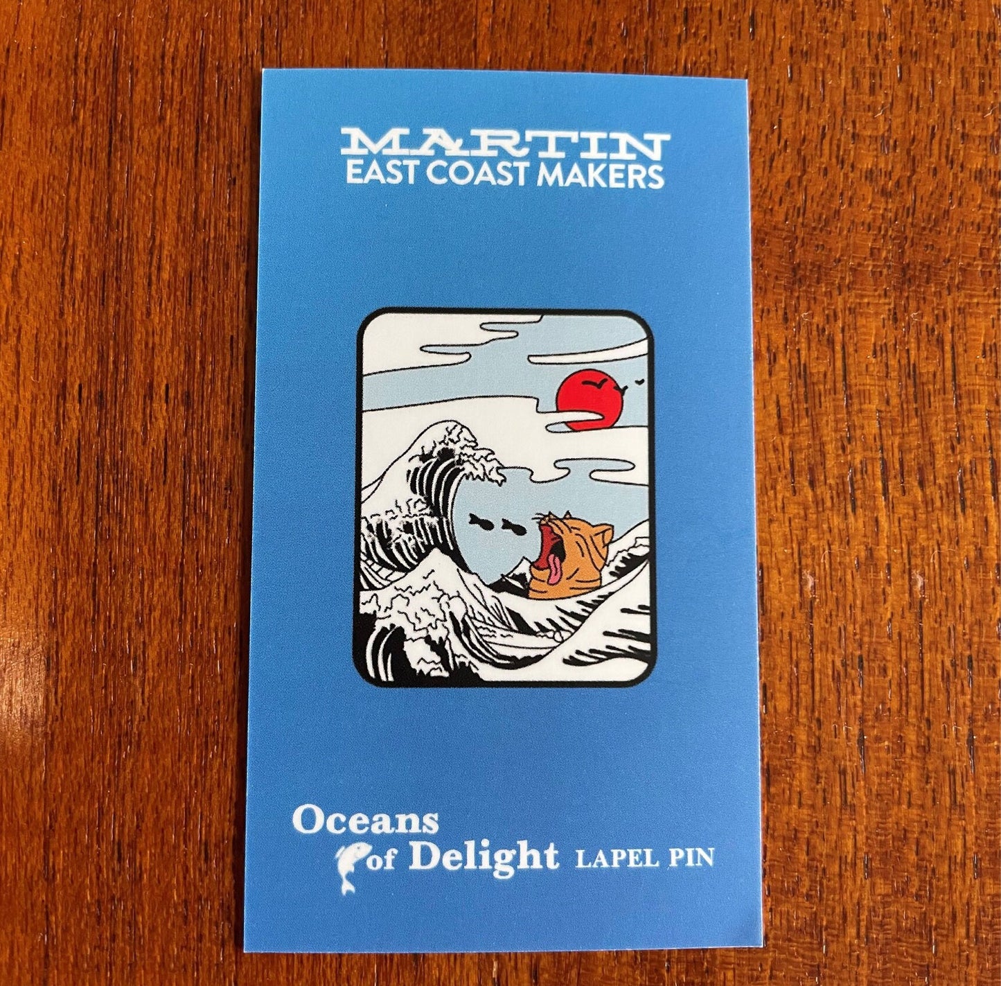 Oceans of Delight Cat Lapel Pin