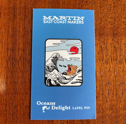 Oceans of Delight Cat Lapel Pin