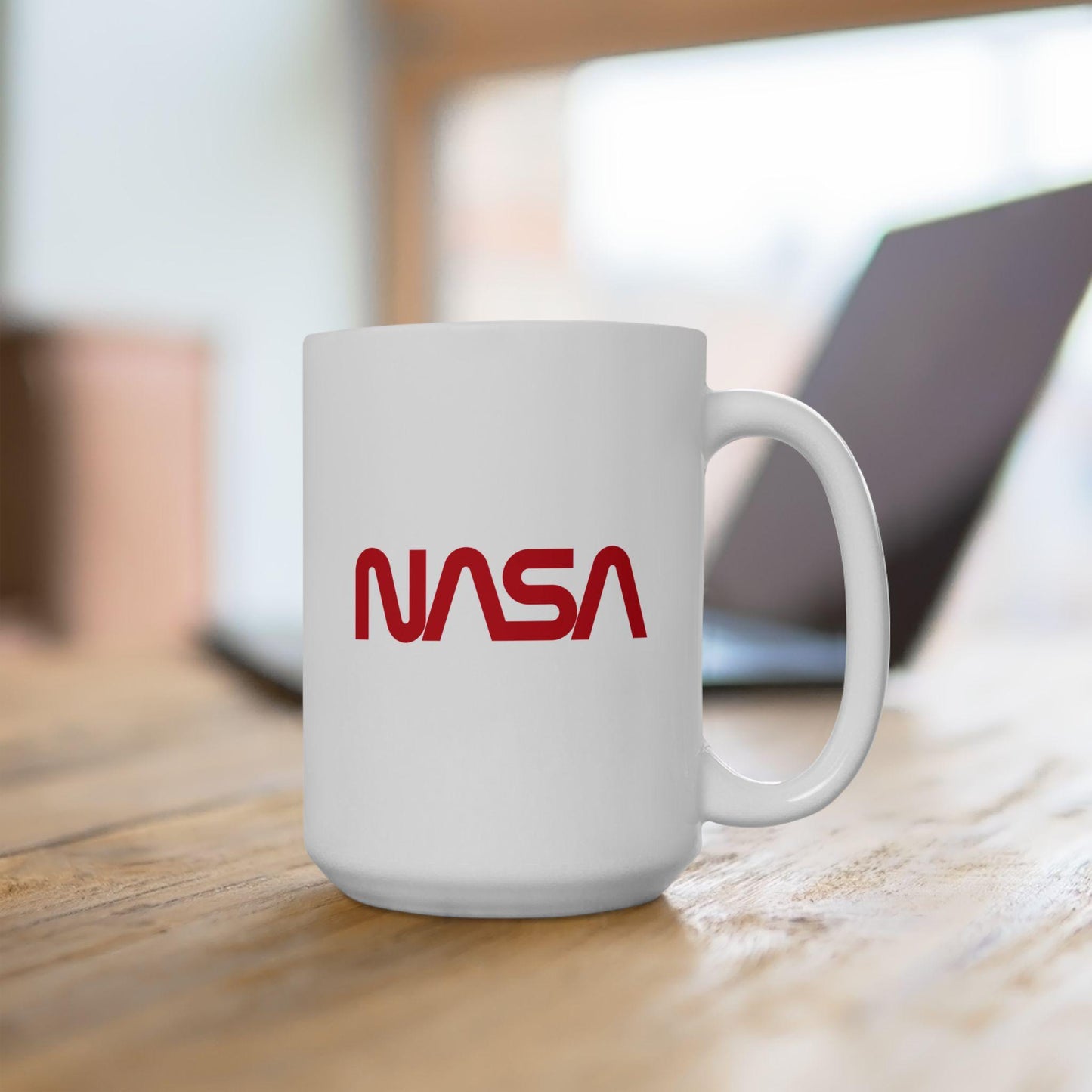 NASA Worm Logo Ceramic Mug — 11oz & 15oz, 2-Sided