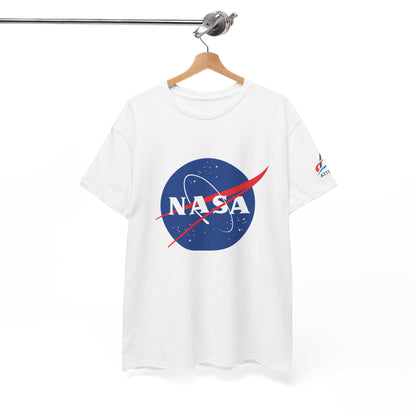 NASA Meatball T-Shirt with Artemis Sleeve Logo | Unisex Space Agency Graphic Tee | 100% Cotton NASA Apparel | Gift for Space Enthusiasts