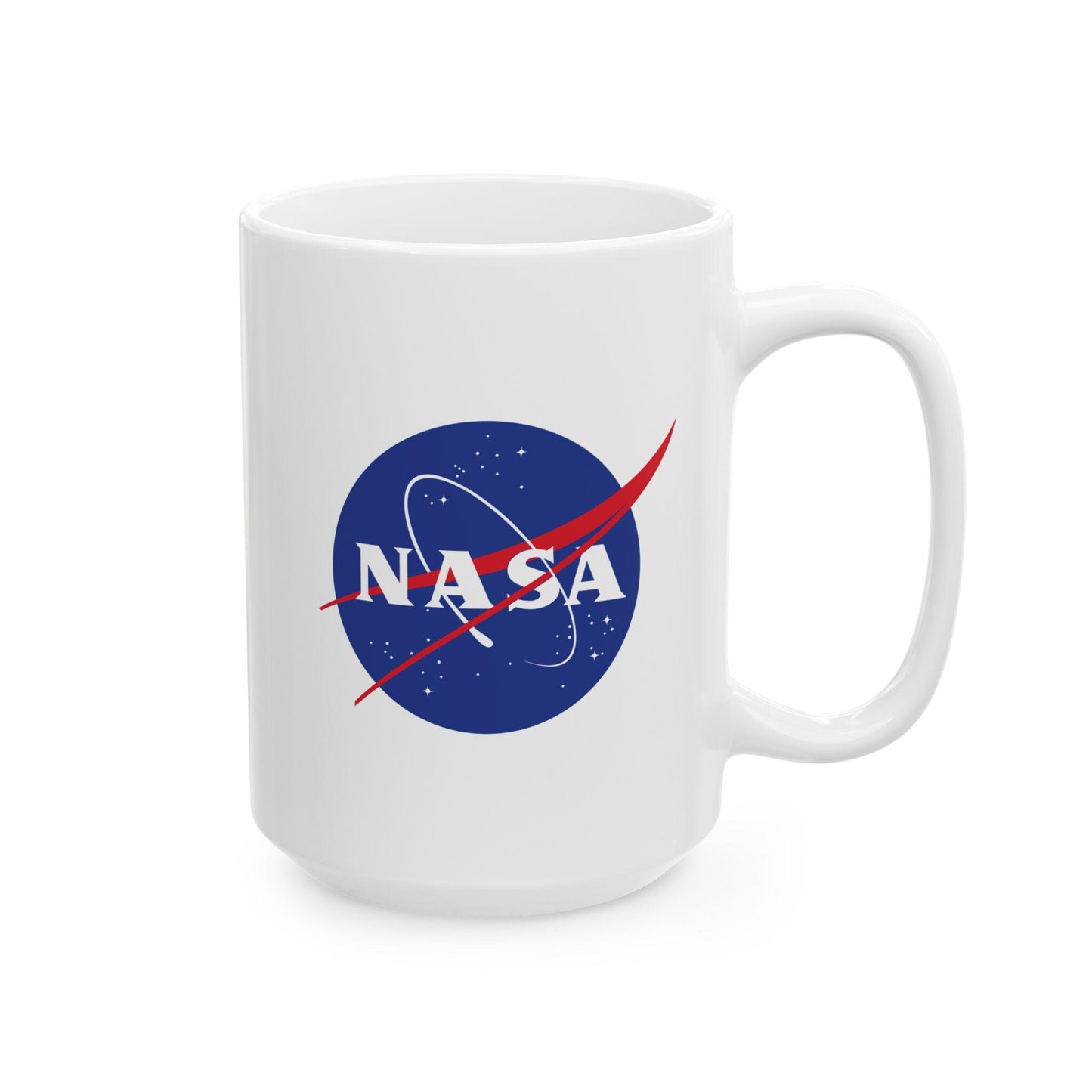 NASA Meatball Logo Ceramic Mug | 15oz Double-Sided Space Explorer Gift | Classic NASA Insignia Coffee Cup | Astronomy & STEM Gift Discovery
