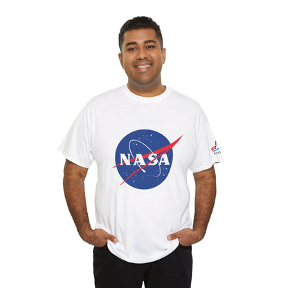 NASA Meatball T-Shirt with Artemis Sleeve Logo | Unisex Space Agency Graphic Tee | 100% Cotton NASA Apparel | Gift for Space Enthusiasts