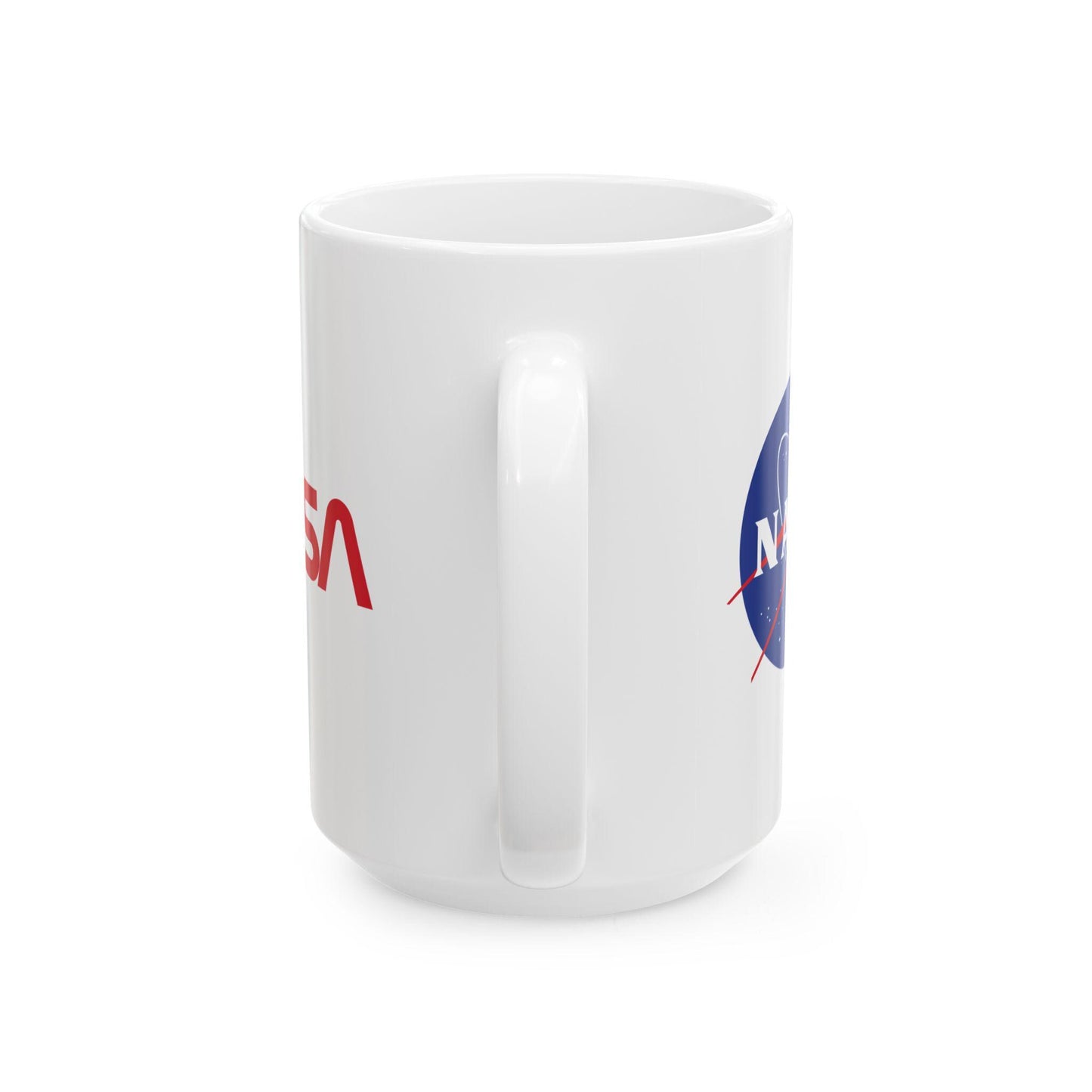 NASA Evolution Mug | Meatball and Worm Logo 15oz Ceramic Coffee Cup | Gift for Space Lovers, Astronauts, and Science Geeks