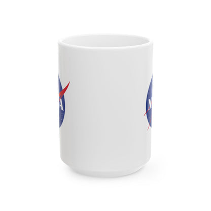 NASA Meatball Logo Ceramic Mug | 15oz Double-Sided Space Explorer Gift | Classic NASA Insignia Coffee Cup | Astronomy & STEM Gift Discovery