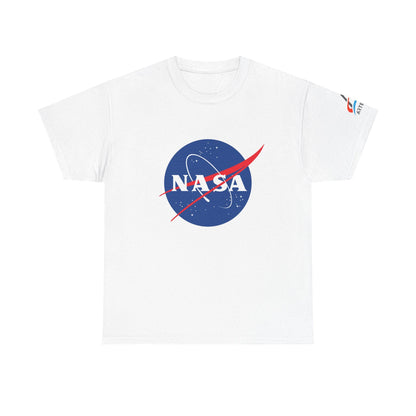 NASA Meatball T-Shirt with Artemis Sleeve Logo | Unisex Space Agency Graphic Tee | 100% Cotton NASA Apparel | Gift for Space Enthusiasts