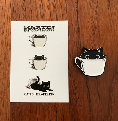 Catfeine Lapel Pin