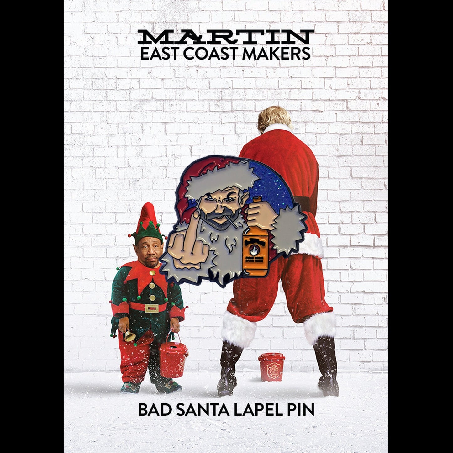 Bad Santa Lapel Pin